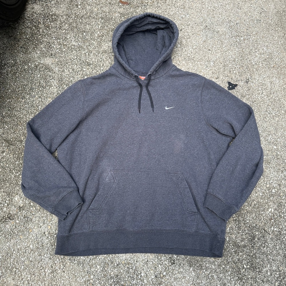 Nike The Athletic Dept Hoodie Mens XXL Charcoal Grey Pullover Swoosh Sweatshirt
